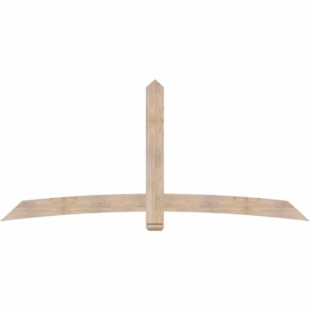 Ekena Millwork Bellingham Smooth Timber Gable Bracket, Douglas Fir, 96"W x 44"H x 1 1/2"D x 5 1/2"F, 11/12 Pitch GBW096X44X0206BEL00SDF